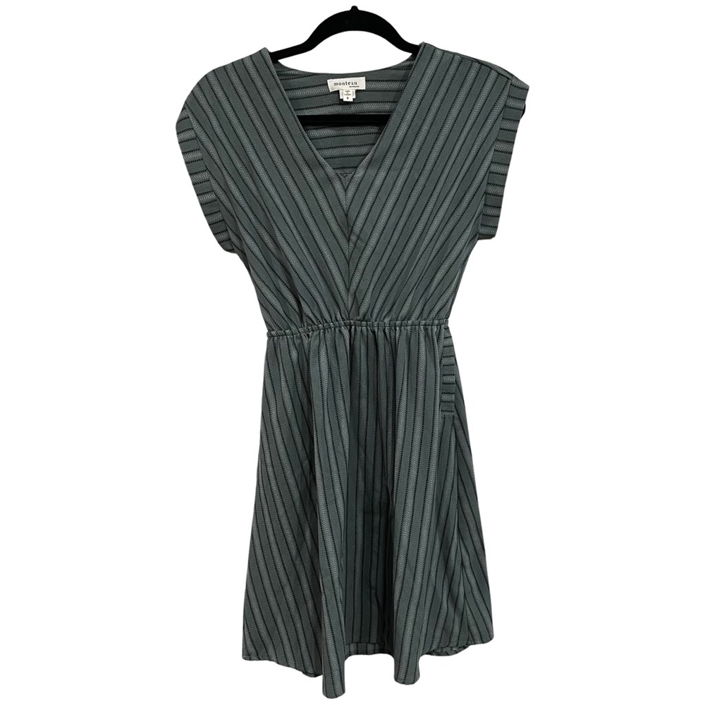 Monteau Los Angeles Striped Midi Dress Small